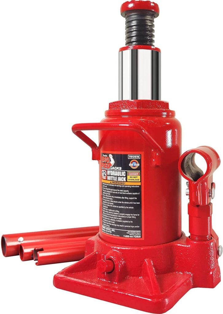 BIG RED T91207A Torin Hydraulic Stubby Low Profile Welded Bottle Jack