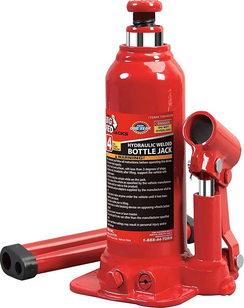 BIG RED T90403B Torin Hydraulic Welded Bottle Jack 4 Ton